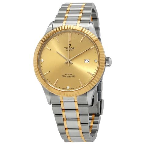 Tudor Style Automatic Diamond Champagne Dial Men's Watch